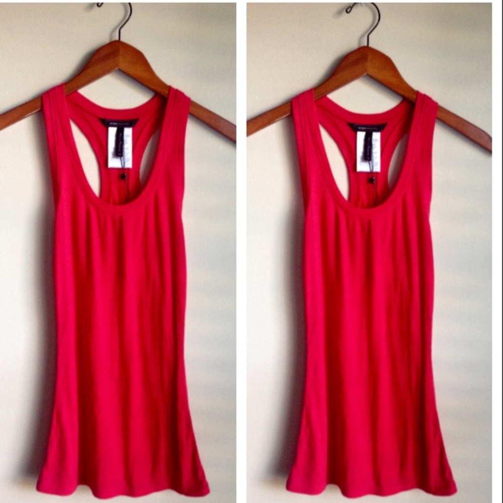 NWT bcbg red berry tank top XS